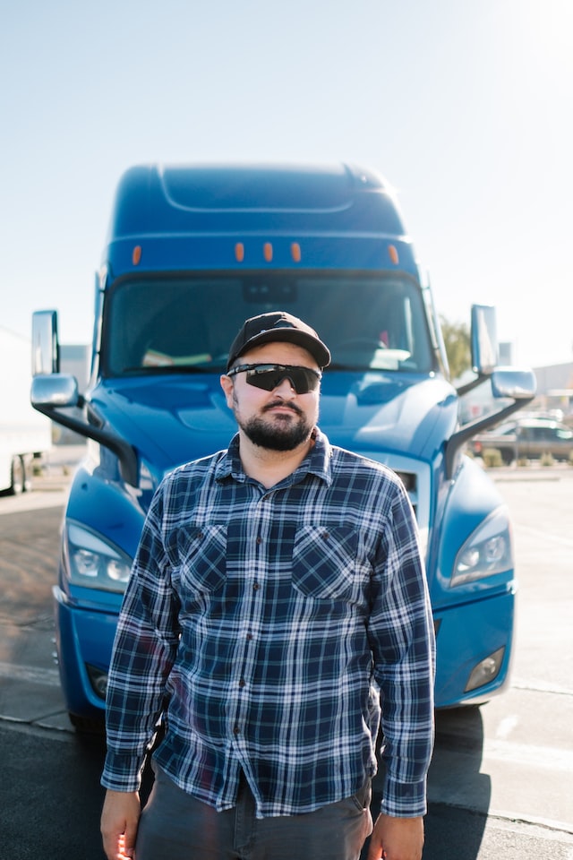 driver in front of truck