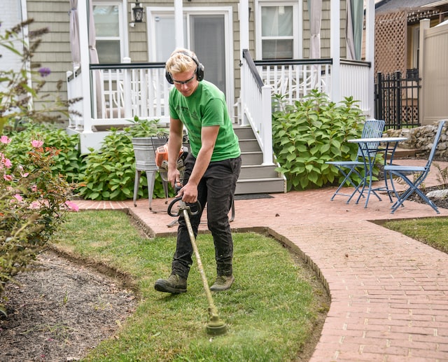 person making landscape